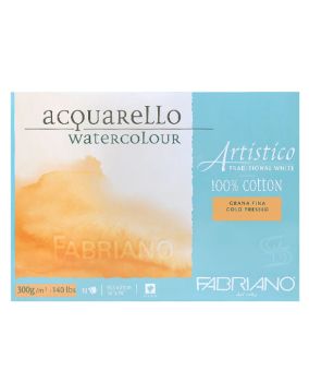 กระดาษวาดภาพ Fabriano Artistico 300แกรม ผิวกึ่งหยาบ ขนาด45.5x61cm 10 แผ่น 
