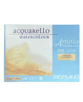 กระดาษวาดภาพ Fabriano Artistico 300แกรม ผิวกึ่งหยาบ ขนาด23X30.5cm 20 แผ่น