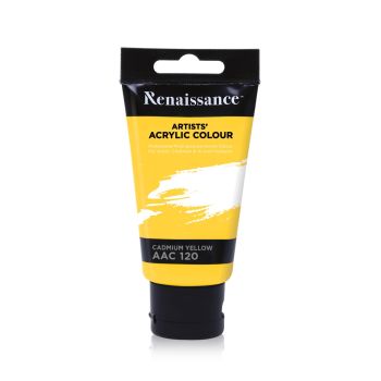 สีอะคริลิค Renaissance 75 มล. เบอร์ 120 Cadmium Yellow