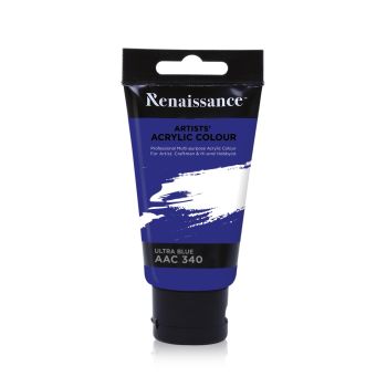 สีอะคริลิค Renaissance 75 มล. เบอร์ 340 Ultra Blue