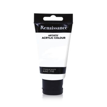 สีอะคริลิค Renaissance 75 มล. เบอร์ 710 Titanium White