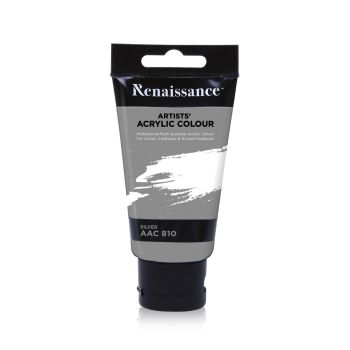 สีอะคริลิค Renaissance 75 มล. เบอร์ 810 Silver