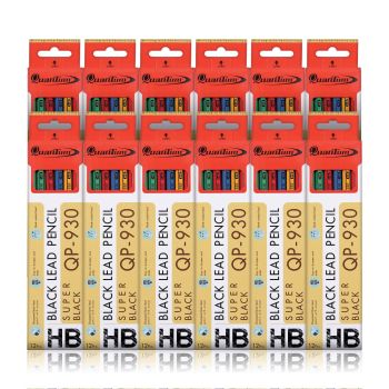 ดินสอดำ HB ควอนตั้ม QP930 (คละสี 144 แท่ง)