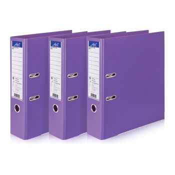 (Factory Sale) แฟ้มสันกว้าง Elfen รุ่น 200F ขนาด F สีม่วง (แพ็ค 3) 