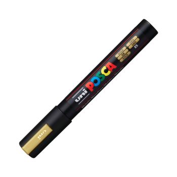 ปากกามาร์คเกอร์ Uni Posca PC-5M สีทอง (อินเตอร์)