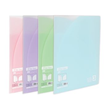 แฟ้มซองพลาสติก 3 ช่อง ตราช้าง File Idea F03 (คละสี)