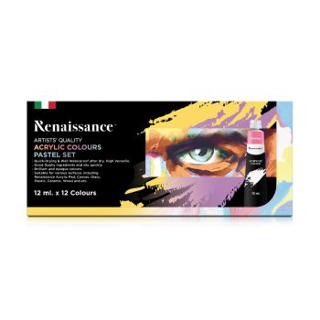 สีอะคริลิค Renaissance รุ่นพาสเทล เซท 12 สี
