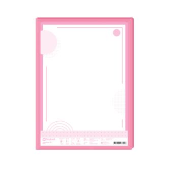 แฟ้มโชว์เอกสาร 10 ซอง (เติมไส้ได้) ตราช้าง PF01 A4 สีชมพู