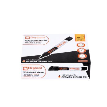 ปากกาไวท์บอร์ด ตราช้าง รุ่น ULTRA 1500 (แพ็ค 12 ด้าม)
