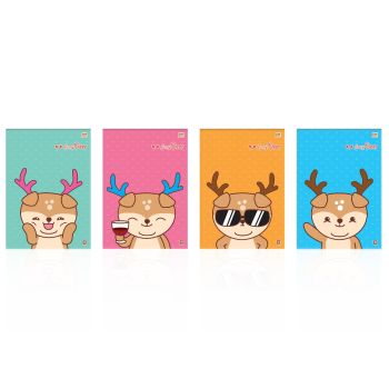 สมุดฉีก ตราช้าง รุ่น PFD-101T 70 แกรม 50 แผ่น ขนาด A4 ลาย Funny Deer (คละลาย)