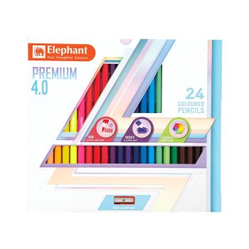 ดินสอสี ตราช้าง เกรดพรีเมี่ยม 24 สี