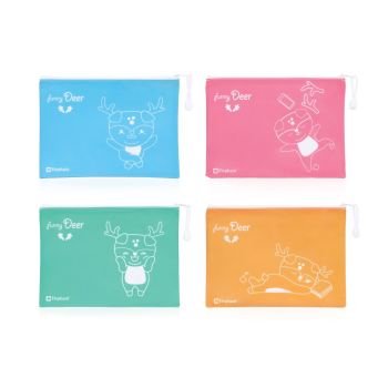 กระเป๋าซิปพลาสติก ตราช้าง A5 ลายฟันนี่เดียร์