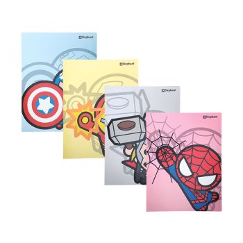 แฟ้มโชว์เอกสาร ตราช้าง MARVEL ขนาด A4 20 ซอง (คละลาย)