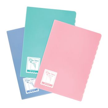 แฟ้มใส่เอกสาร 3 ช่อง ตราช้าง ไฟล์ไอเดียเคิร์ฟ 03 (คละสี)