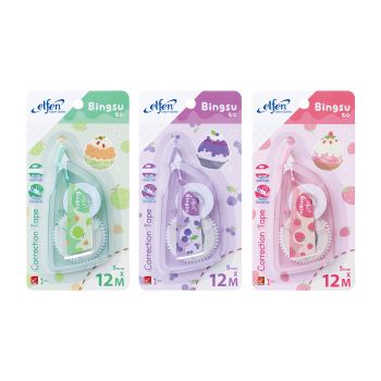 เทปลบคำผิดเอลเฟ่น บิงซู 5มม. x 12ม. คละสี