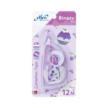 เทปลบคำผิดเอลเฟ่น บิงซู 5มม. x 12ม. สีม่วง