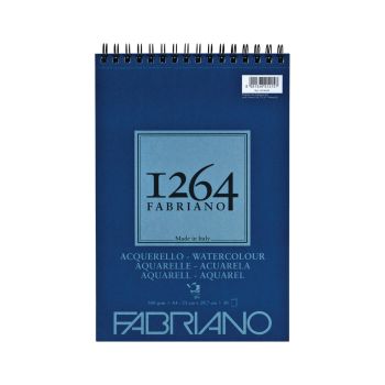 สมุดระบายสีน้ำริมลวด Fabriano1264 300แกรม 30แผ่น Cotton25% A4 #19100649