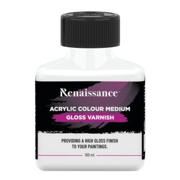 สื่อผสมสีอะคริลิค Gloss Varnish เรนาซองซ์ 100มล.