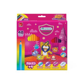 สีไม้ แท่งยาว Master Art 48 สี รุ่น Super Bright