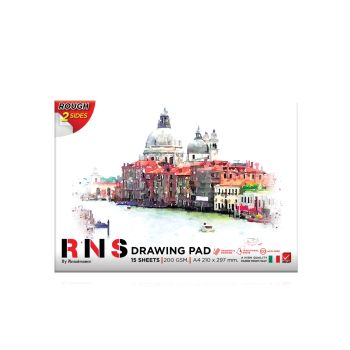 สมุดวาดเขียนเรนาซองซ์รุ่น R-N-S หยาบ A4 200แกรม 15แผ่น
