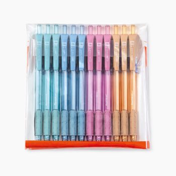 ปากกาตราช้างดริฟท์ โทริโอะ 0.7มม. น้ำเงินคละสี (แพ็ค 12 ด้าม)