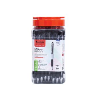 ปากกาลูกลื่น 0.5มม. Quantum Geluloid M5 Maxx Klean สีดำ (กระบอก 50 ด้าม)