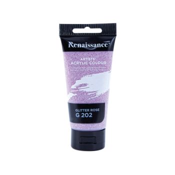 สีอะคริลิคเรนาซองซ์ รุ่นหลอดเดี่ยว 75มล. เบอร์ #202 GLITTER ROSE