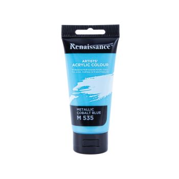 สีอะคริลิคเรนาซองซ์ รุ่นหลอดเดี่ยว 75มล. เบอร์ #535 M COBALT BLUE