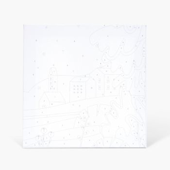 แคนวาสระบายสีตามตัวเลข เรนาซองซ์ 20x20CM #WINTER