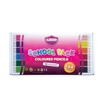 สีไม้แท่งยาว 12 สี มาสเตอร์อาร์ต รุ่น School Pack