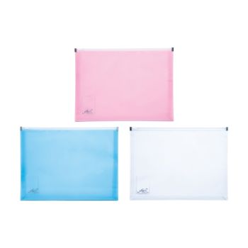 กระเป๋าซิปพลาสติกขยายข้าง เอลเฟ่น ZT01 คละสี