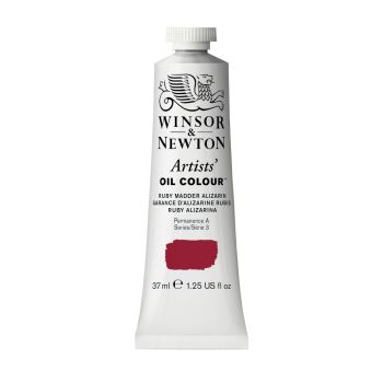 สีน้ำมันเกรดศิลปินหลอดเดี่ยว Winsor & Newton 37มล. S3 เบอร์ 411 Ruby Madder Alizarin
