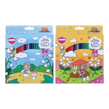 ดินสอสีแท่งยาว 24สี มาสเตอร์อาร์ต รุ่นซิบบิลแอนฟลาวเวอร์ คละสี
