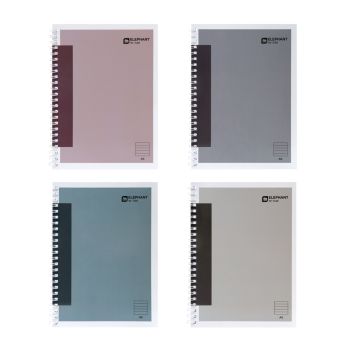 สมุดริมลวด A5 60แกรม 40แผ่น ตราช้าง W-114R (คละสี)