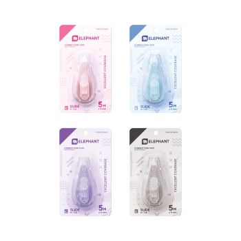 เทปลบคำผิดตราช้างรุ่น สไลด์ 5มม.x5เมตร