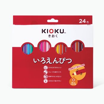 สีไม้ แท่งยาว 24 สี Kioku