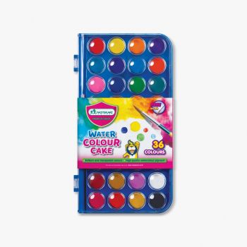 สีน้ำก้อน 36 สี มาสเตอร์อาร์ต (กล่องพลาสติก)