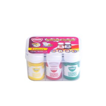 ชุดสีโปสเตอร์มาสเตอร์อาร์ต 15มล 6สี กล่องพลาสติก