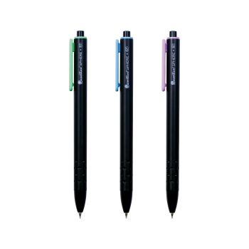 ปากกาลูกลื่น 0.7 มม. Quantum Geluloid Sphere ด้ามคละสี หมึกน้ำเงิน