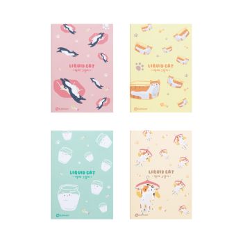 สมุดบันทึก A6 24แผ่น 70แกรม ตราช้าง ลิควิดแคท (2เล่ม/แพ็ค)