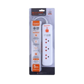 ปลั๊กไฟ ตราช้าง Illumix  3105S 3 ช่อง 1 สวิตซ์ 5 เมตร สีขาว