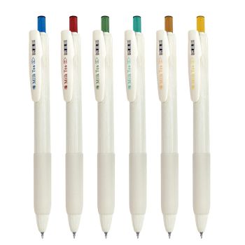 ปากกาเจลควอนตั้ม มิลก์ที 0.5 หมึกสีน้ำเงิน (ด้ามคละสี)