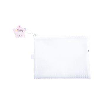 กระเป๋าซิปตาข่ายสี EVA ตราช้างไฟล์ ไอเดีย A5 สีขาว