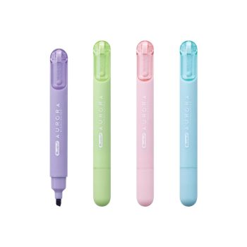 ปากกาเน้นข้อความ ควอนตั้มรุ่นออโรร่า (4ด้ามคละสีเซาธ์/แพ็ค)