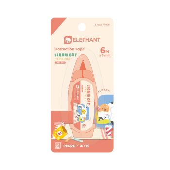เทปลบคำผิดตราช้างรุ่น ลิควิดแคท V.2 5มม. x 6ม.