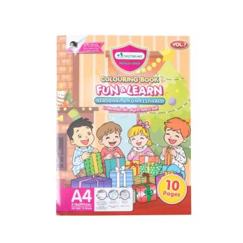 สมุดภาพระบายสี มาสเตอร์อาร์ตรุ่น Fun & Learn Vol.7