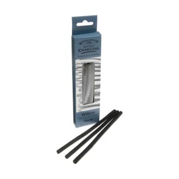 Wollow Charcoal แท่งกลาง Winsor & Newton 3 ชิ้น #7005170