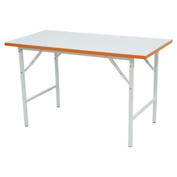 โต๊ะพับอเนกประสงค์หน้าขาวขอบส้ม โตไก Tiger-2436