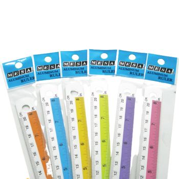 ไม้บรรทัดอลูมิเนียม 8 นิ้ว คาดสี Mesa AR-8 (คละสี)