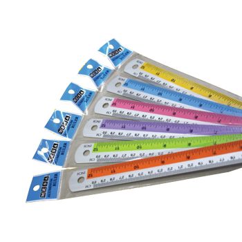 ไม้บรรทัดอลูมิเนียม 12 นิ้ว คาดสี Mesa AR-12 (คละสี)